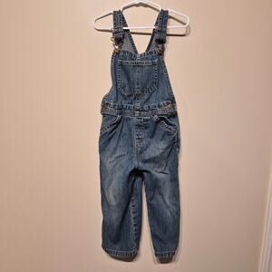Wrangler Children's Denim Bibbed Overalls Classic Blue 3T
